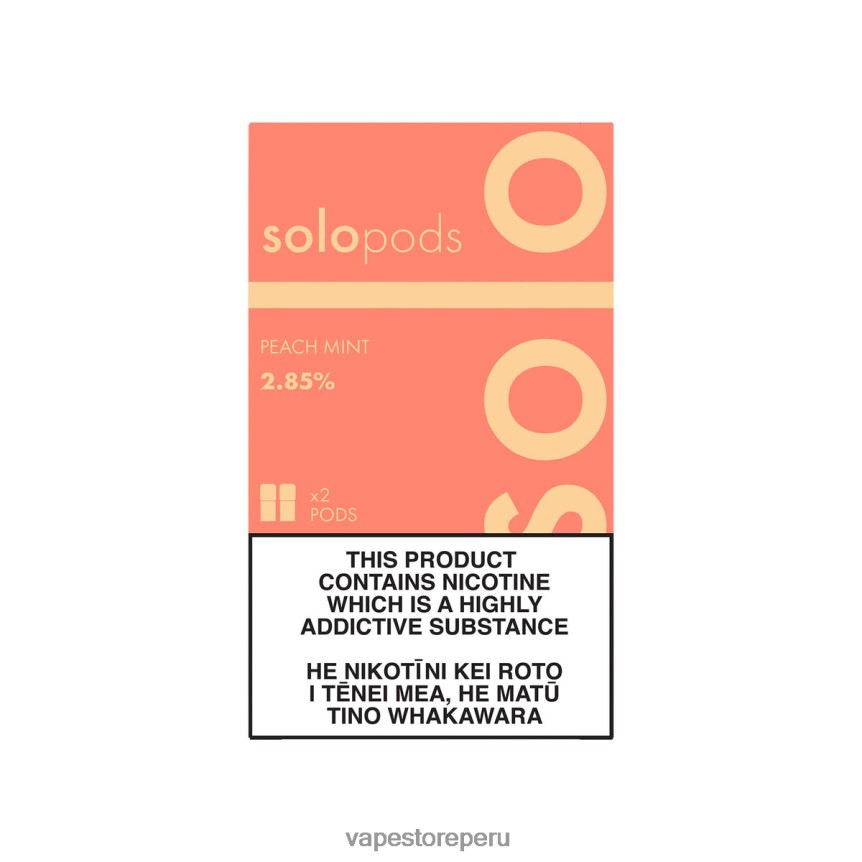 Vape Recargable - Solo paquete de 2 cápsulas de repuesto menta durazno T4866257
