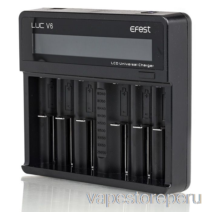 Vape Sin Nicotina Peru Efest Luc V6 Cargador Universal Lcd De 6 Bahías