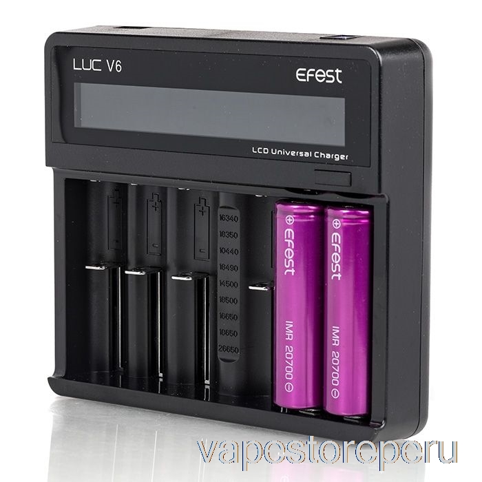 Vape Sin Nicotina Peru Efest Luc V6 Cargador Universal Lcd De 6 Bahías