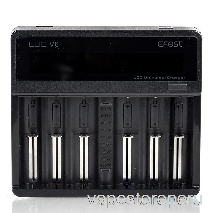 Vape Sin Nicotina Peru Efest Luc V6 Cargador Universal Lcd De 6 Bahías