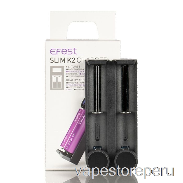 Vape Sin Nicotina Peru Efest Slim K2 Cargador De Batería De Dos Ranuras
