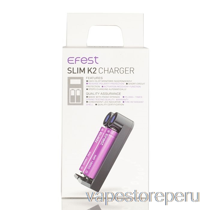 Vape Sin Nicotina Peru Efest Slim K2 Cargador De Batería De Dos Ranuras