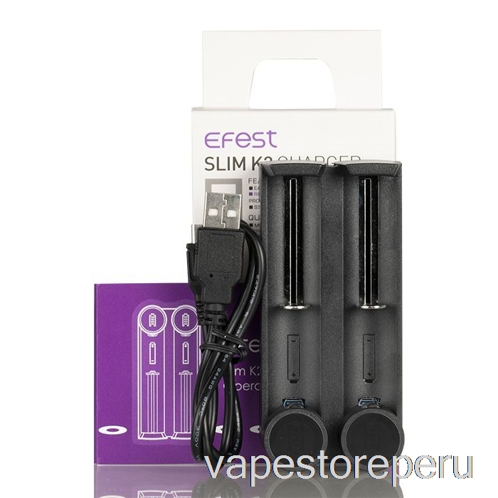 Vape Sin Nicotina Peru Efest Slim K2 Cargador De Batería De Dos Ranuras
