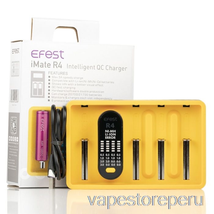 Vape Peru Efest Imate R4 Cargador Inteligente Qc