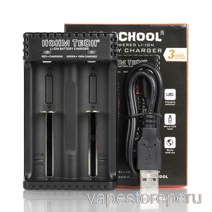 Vape Sin Nicotina Peru Hohm Tech School 2 2a Micrófono-cargador Usb