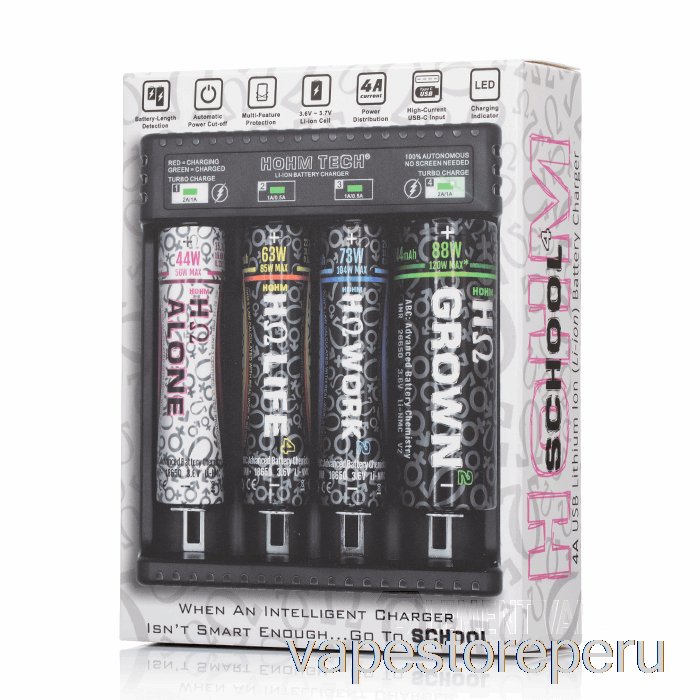 Vape Smoke Hohm Tech School 4 4a Cargador Usb-c