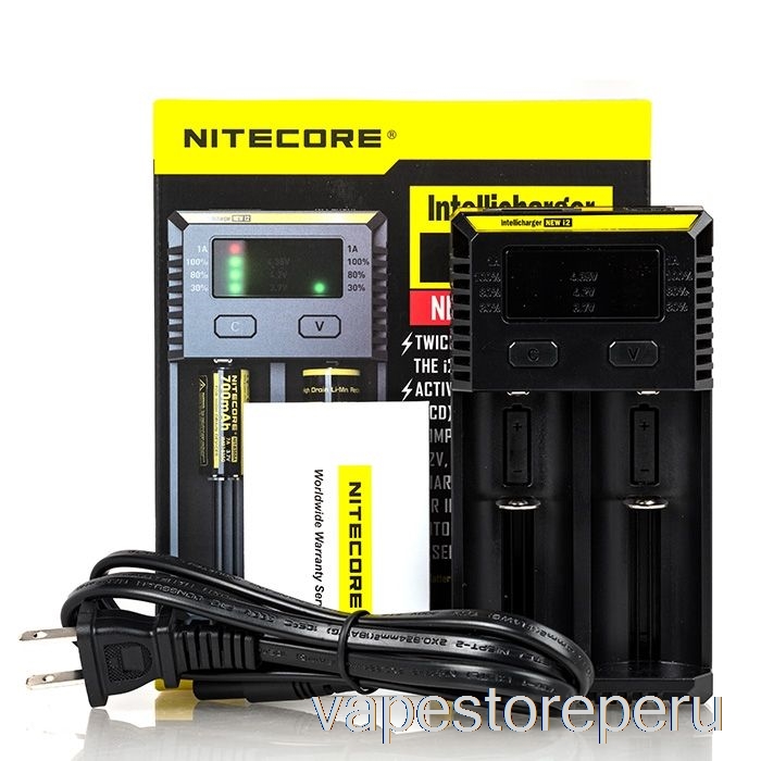 Cargador De Batería Vape Peru Nitecore I2 (2 Bahías)