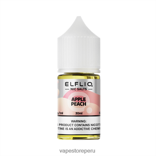Vape Recargable - ELFBAR ELFLIQ nic sal 30 ml durazno de manzana JV86447