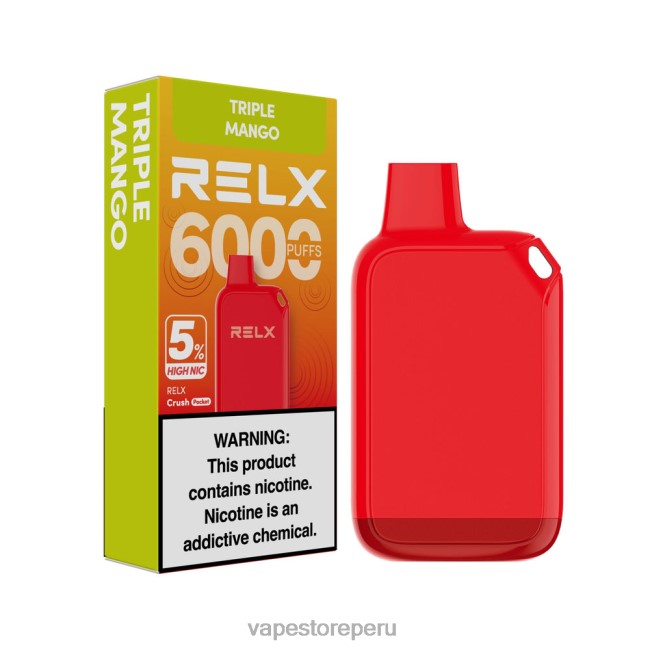 Vape Peru - RELX Crush Pocket 6000 5% alto nic mango triple 6JPJ26