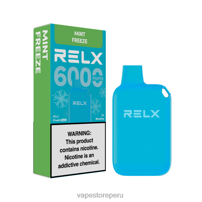 Vape Recargable - RELX Crush Pocket 6000 helado congelación de menta 6JPJ12