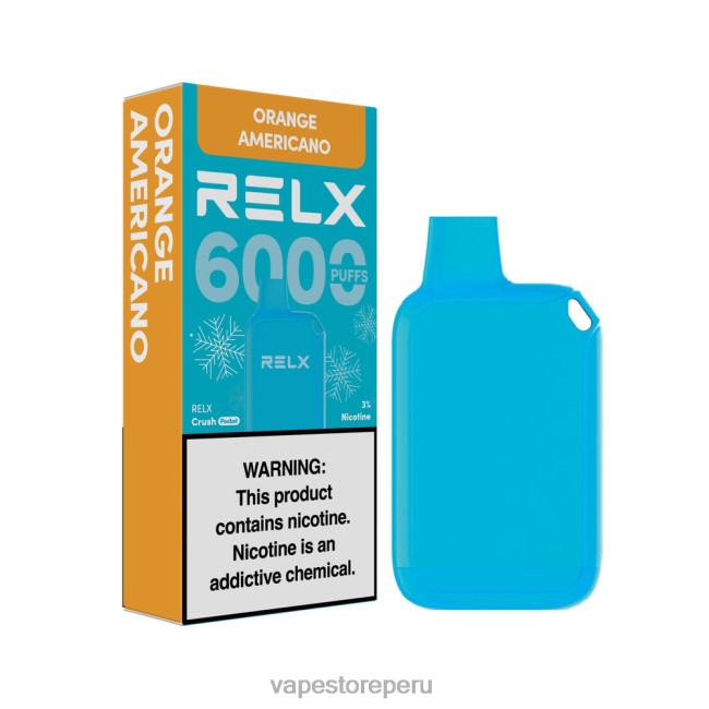 Vape Sin Nicotina Peru - RELX Crush Pocket 6000 helado naranja americana 6JPJ15