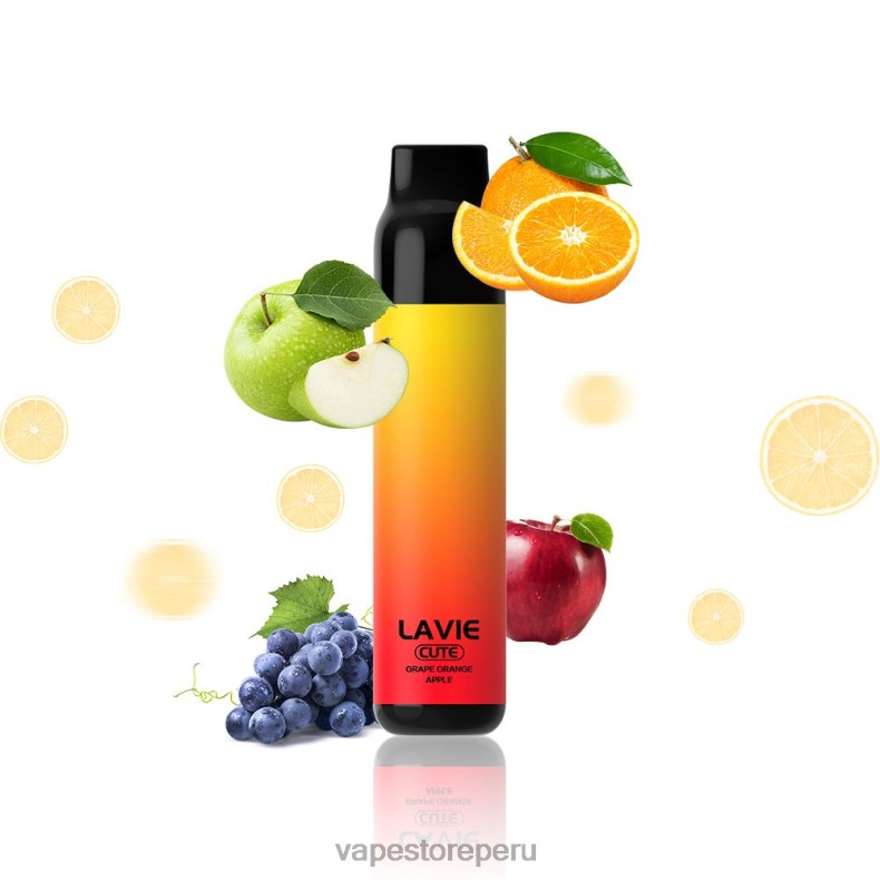 Vape Desechable - LAVIE BAR 3000 bocanadas uva naranja manzana 6T64B288
