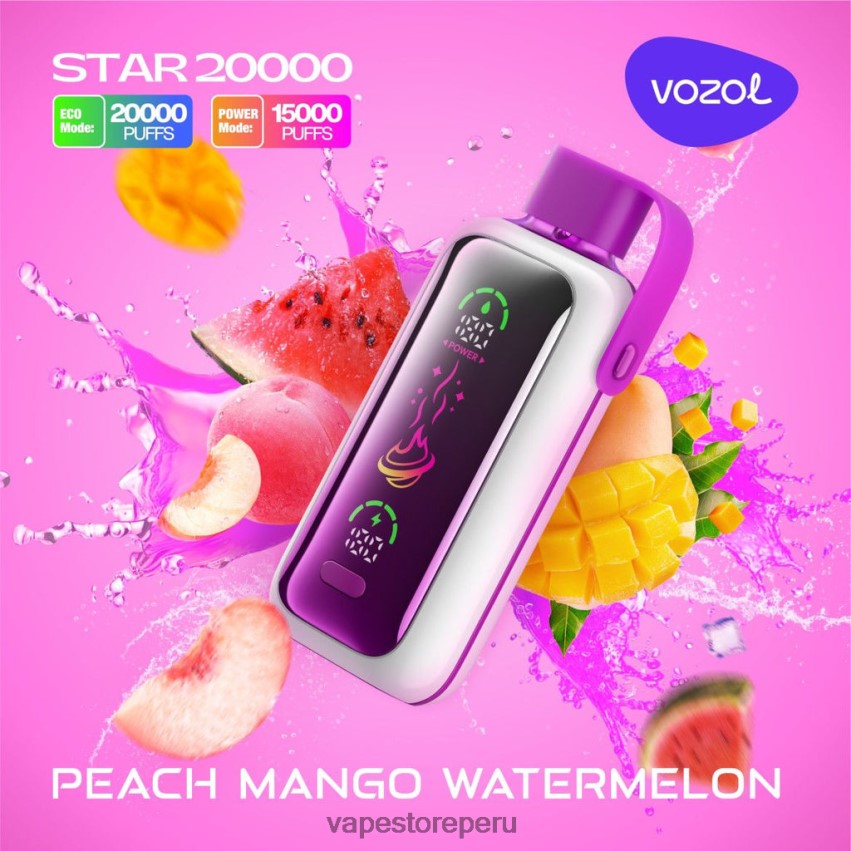 Vape Peru - VOZOL STAR 20000 2JB8LX16 sandia mango durazno
