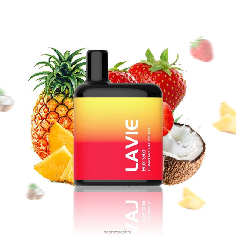 Vape Recargable - LAVIE BOX 3500 bocanadas fresa coco piña 6T64B207