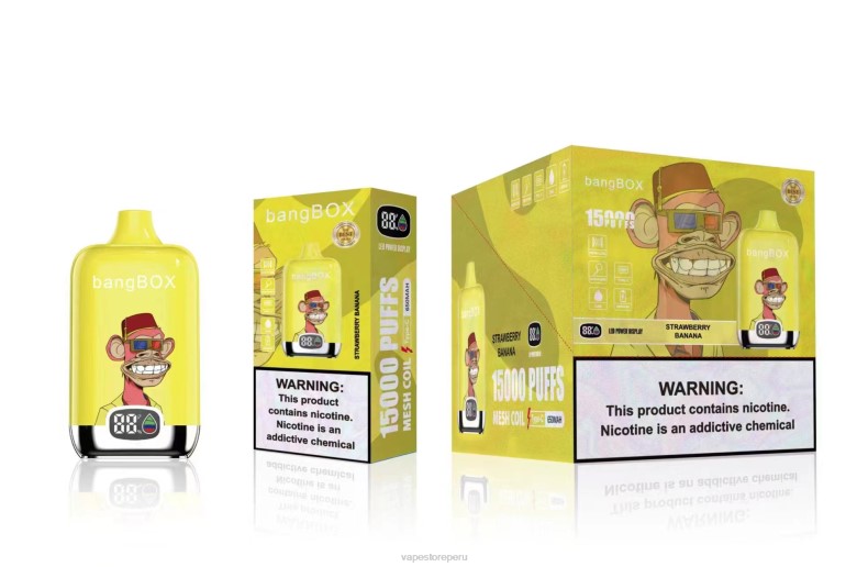 Vape Desechable - Bang Box 15000 bocanadas plátano fresa FJ4V43