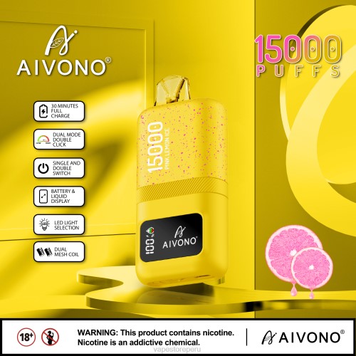 Vape Peru - Aivono AIM magic 15000 R4P661 hielo de limon rosa