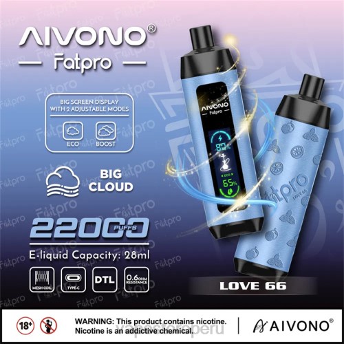 Vape Peru - Aivono Fatpro 22000 R4P66 amor 66