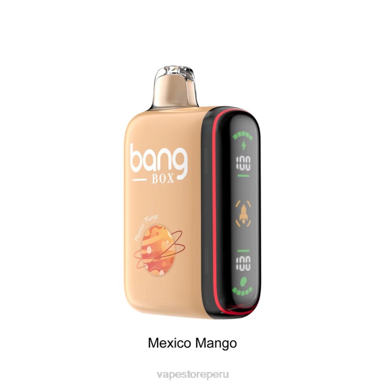 Vape Peru - Bang Box Pantalla de potencia inteligente de 9000-18000 inhalaciones mango mexicano FJ4V31