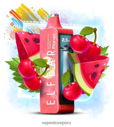 Vape Peru - Elf Bar Planet 25000 cereza sandia 2HH26B21