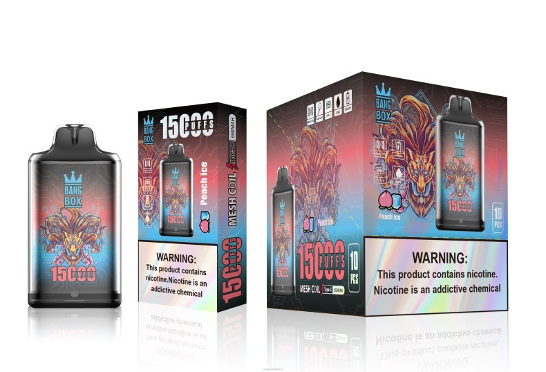 Vape Recargable - Bang Box s1-15000 bocanadas hielo de durazno FJ4V102