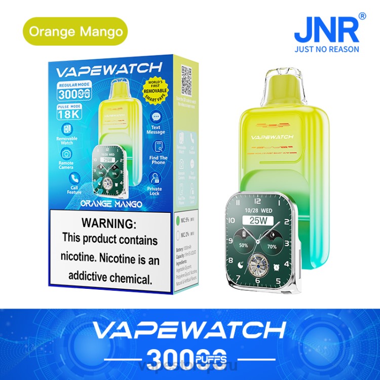 Vape Recargable - JNR reloj vapeador mango naranja 4VFH2