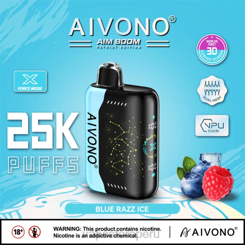 Vape Sin Nicotina Peru - Aivono AIM BOOM 25000 R4P6345 hielo azul