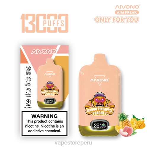 Vape Sin Nicotina Peru - Aivono AIM FREAK 13000 R4P6250 duraznos mango piña