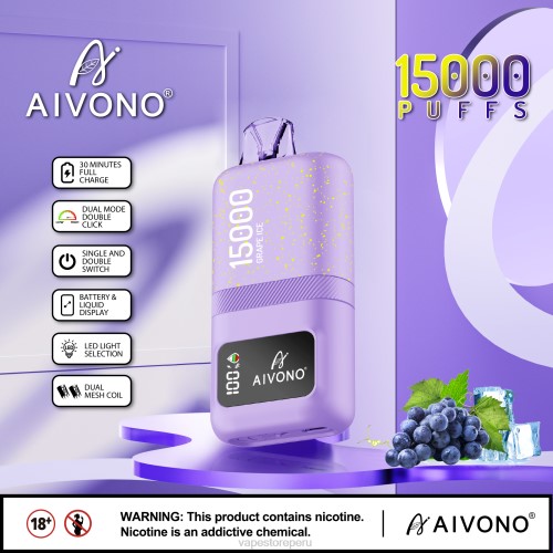 Vape Sin Nicotina Peru - Aivono AIM magic 15000 R4P660 hielo de uva