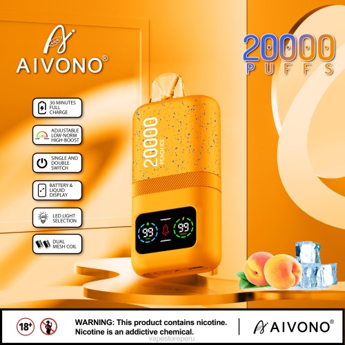 Vape Sin Nicotina Peru - Aivono AIM magic 20000 R4P685 hielo de durazno