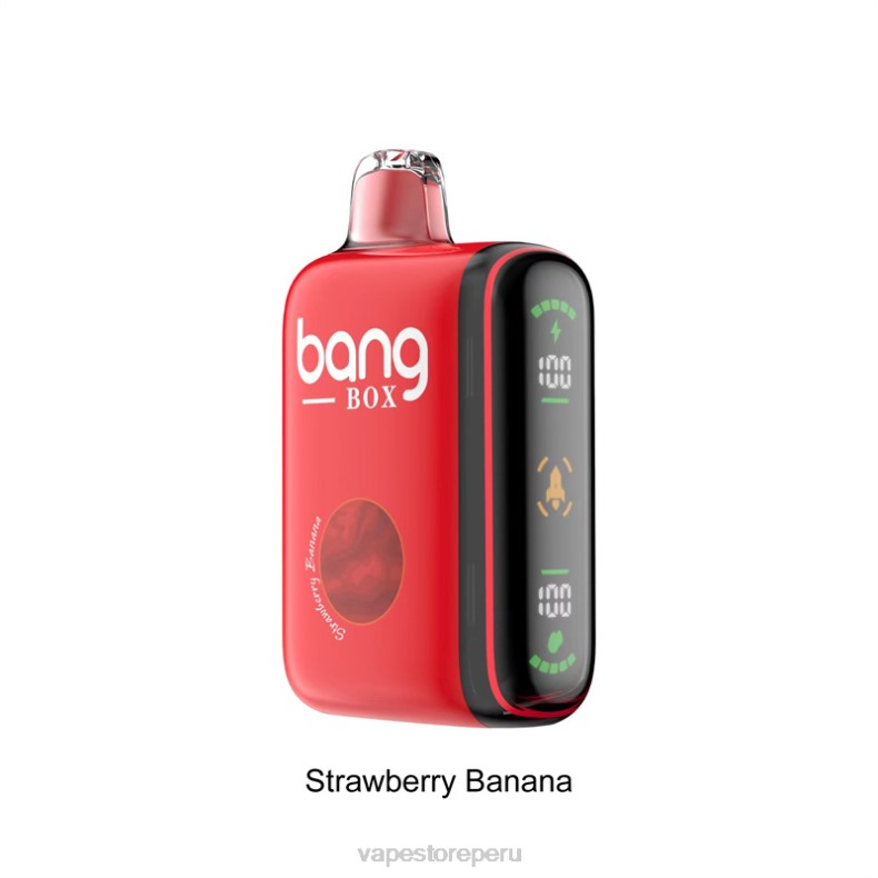 Vape Sin Nicotina Peru - Bang Box Pantalla de potencia inteligente de 9000-18000 inhalaciones plátano fresa FJ4V25
