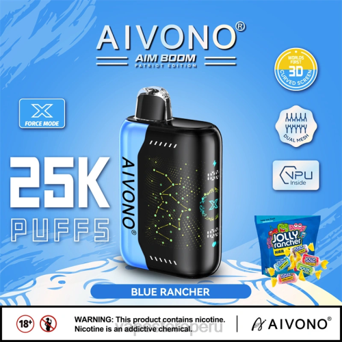 Vape Smoke - Aivono AIM BOOM 25000 R4P6344 ranchero azul