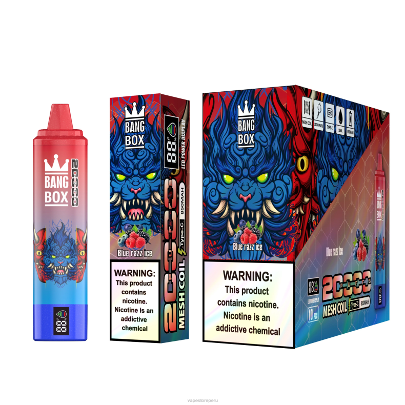 Vape Smoke - Bang Box Pantalla inteligente de 20000 inhalaciones hielo azul FJ4V59