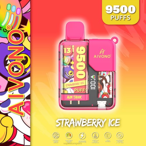 Vape Desechable - Aivono AIM TANK 9500 R4P638 hielo de fresa