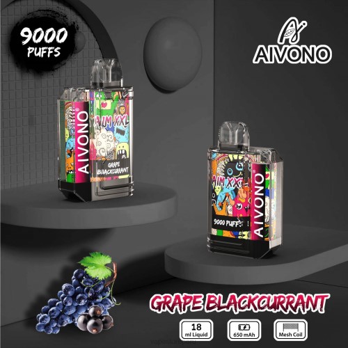 Vape Peru - Aivono AIM XXL 9000 pegatina boca transparente R4P656 grosella negra de uva