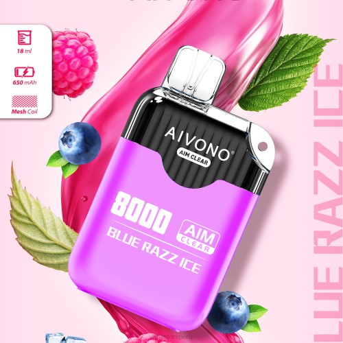 Vape Recargable - Aivono AIM CLEAR 8000 R4P6202 hielo azul