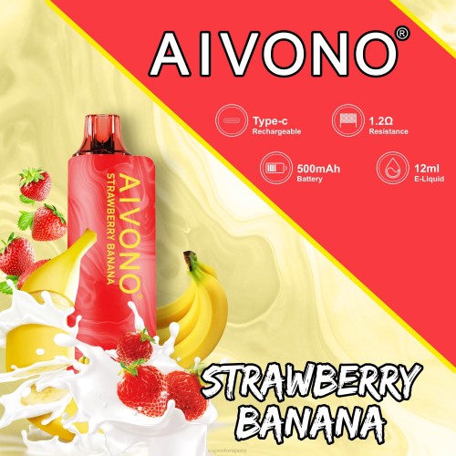 Vape Recargable - Aivono AIM GUN 7000 R4P6107 plátano fresa