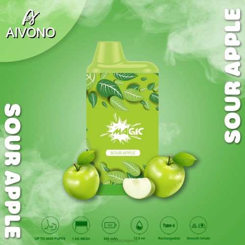 Vape Recargable - Aivono AIM MAGIC cigarrillo de caja de 5800 bocas R4P687 manzana agria