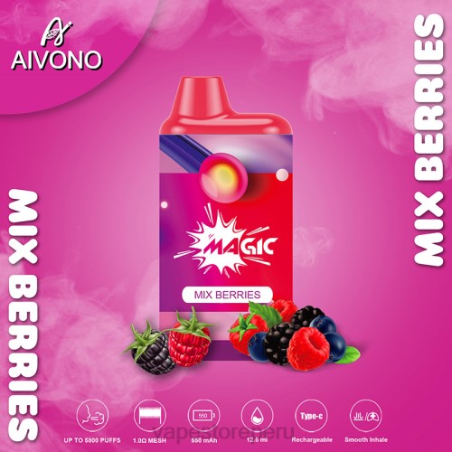 Vape Sin Nicotina Peru - Aivono AIM MAGIC cigarrillo de caja de 5800 bocas R4P6100 mezclar bayas