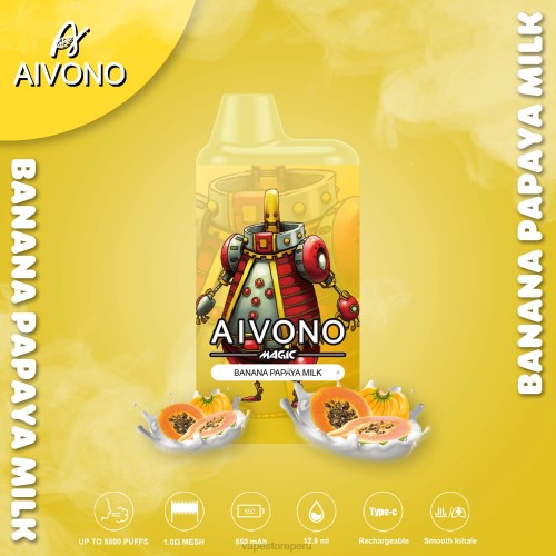 Vape Smoke - Aivono AIM MAGIC cigarrillo de caja de 5800 bocas R4P694 leche de plátano y papaya