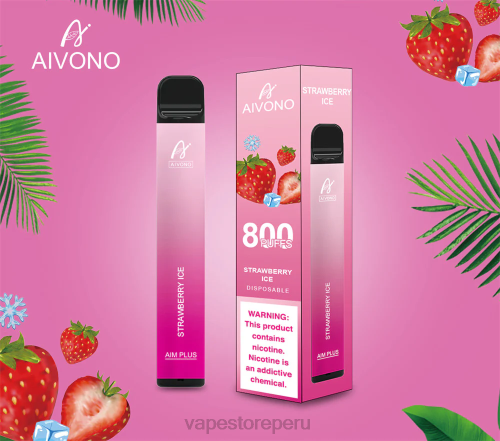 Vape Desechable - Aivono AIM PLUS 800 R4P6193 hielo de fresa