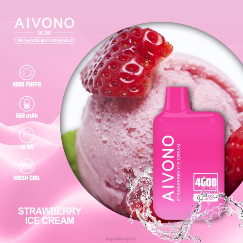 Vape Peru - Aivono AIM BOXX 4000 R4P6221 helado de fresa
